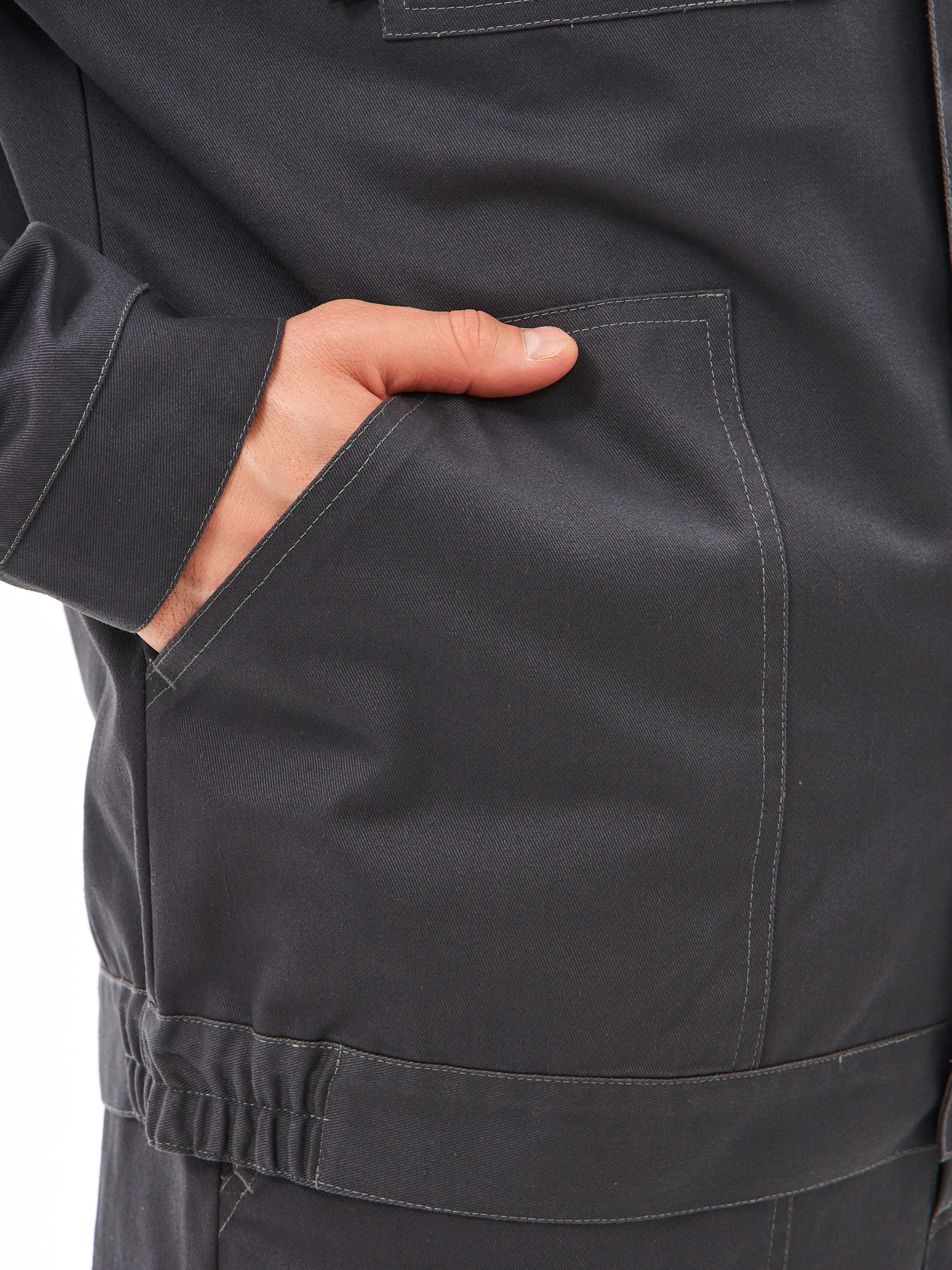 картинка Костюм ЛИПЕЦК-1 СОП СН куртка-брюки (тк.смесовая 280), т.сер./красн.