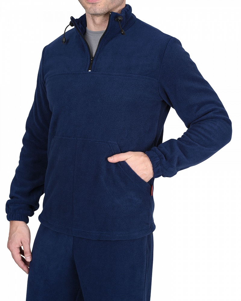 картинка Костюм флисовый куртка-брюки темно-синий
