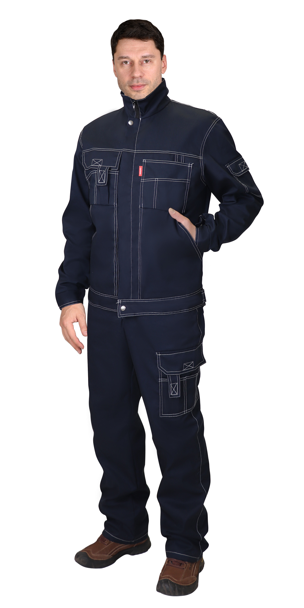 картинка Костюм ПЛУТОН РОСС-С куртка-брюки (тк. смесовая) т.синий