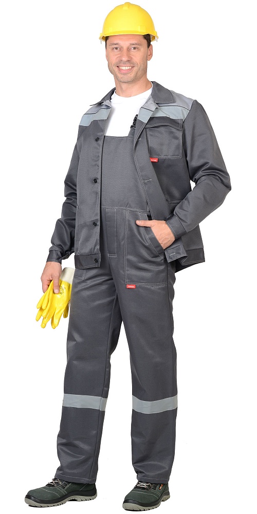 картинка Костюм СИТИ-С, куртка-п/к (тк. смесовая) серый, СОП 50мм