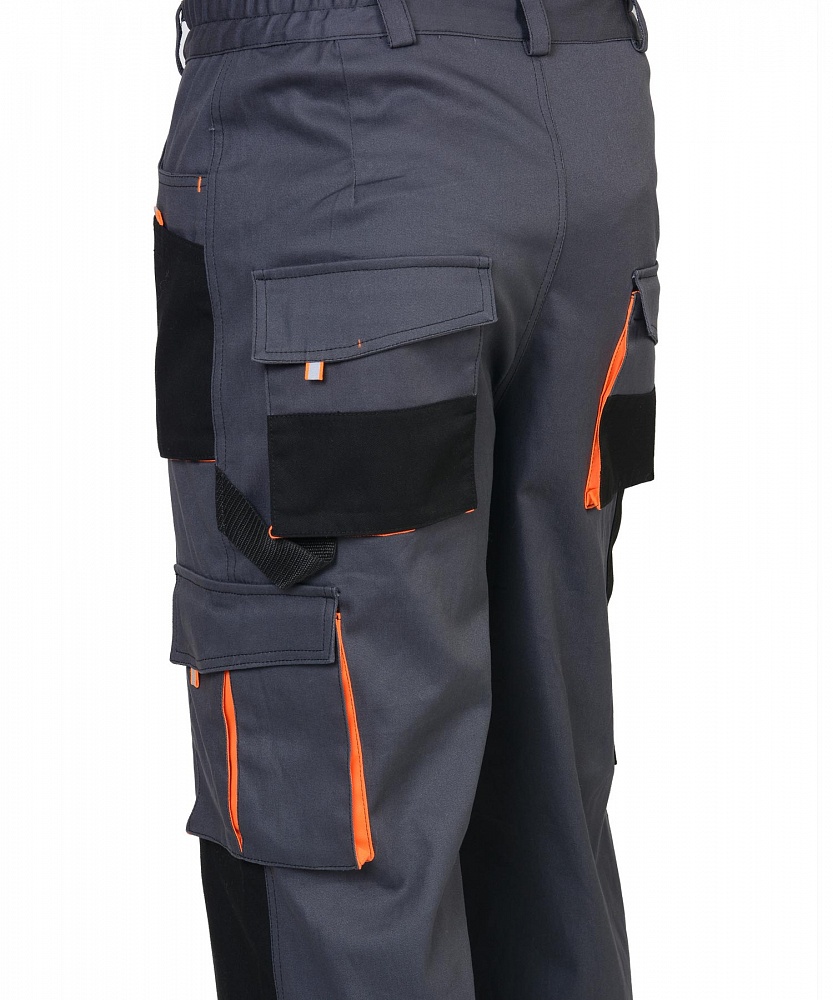 картинка Костюм МАНХЕТТЕН куртка-брюки (тк.Стрейч) т.серый/черный/оранжевый