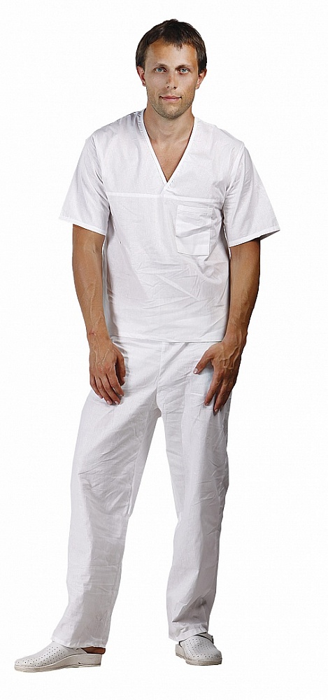 картинка Костюм хирурга бязь ГОСТ, блуза-брюки, белый