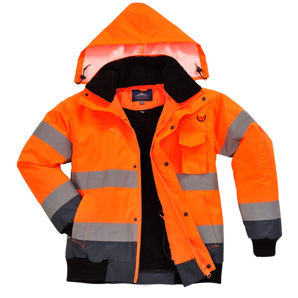 картинка Куртка-бомбер светоотражающая контрастная Portwest C465