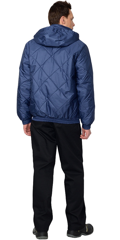 картинка Куртка зимняя ПРАГА-ЛЮКС с капюшоном т.синяя