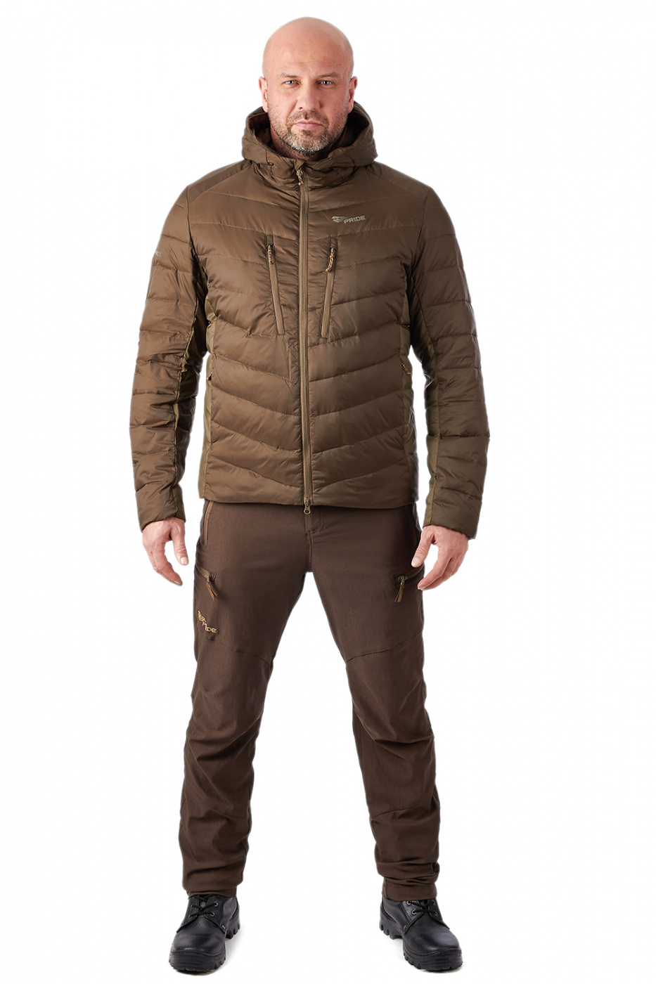 картинка Mangust (Мангуст) куртка с капюшоном мужская (нейлон, коричневый)