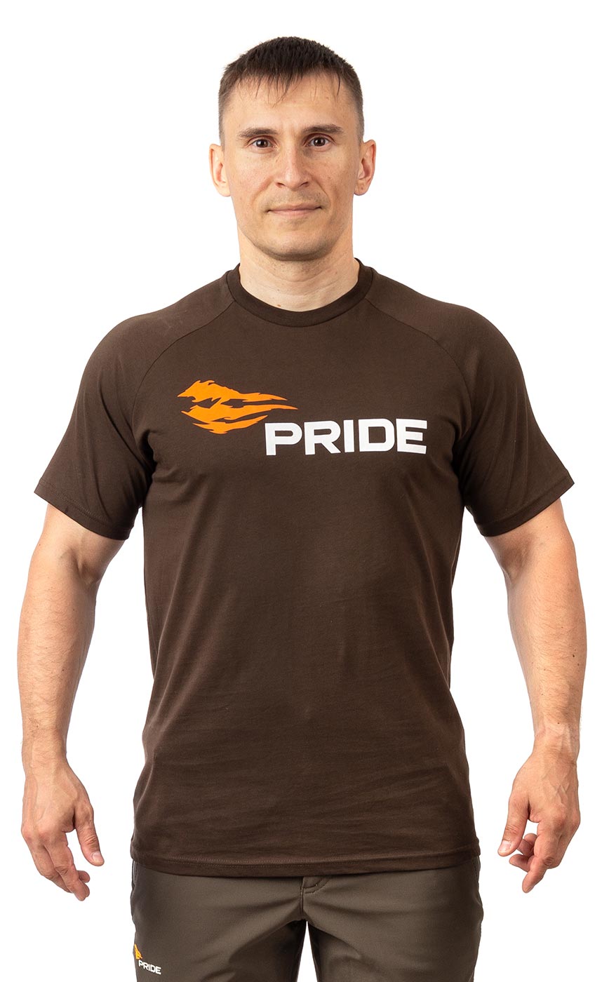 картинка Футболка PRIDE Logo T-Shirt (Лого) (хлопок, т.коричневый)