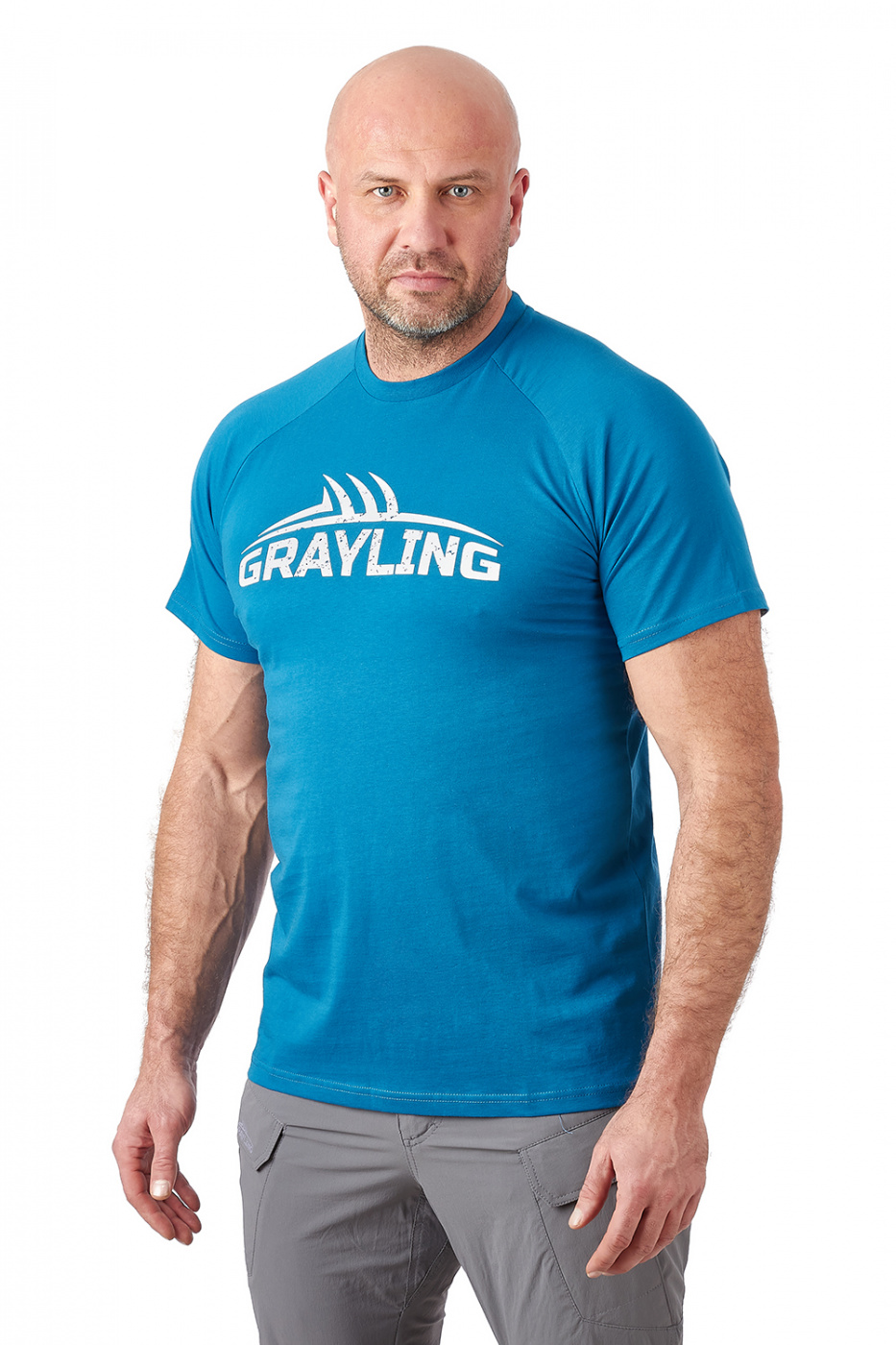 картинка Футболка GRAYLING Logo T-Shirt (Лого) (хлопок, синий)