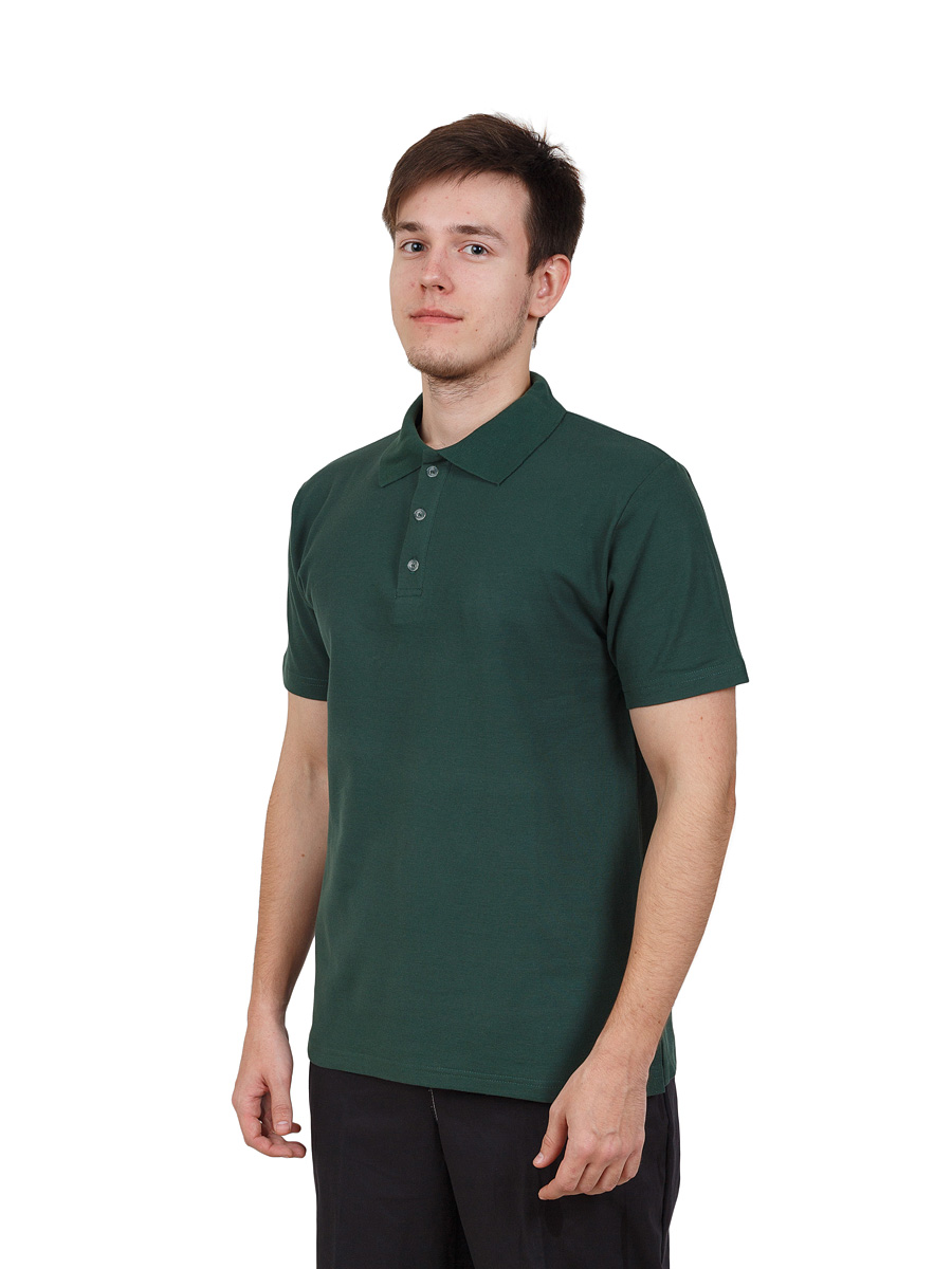 картинка Рубашка Поло х/б (цвет т.зеленый)