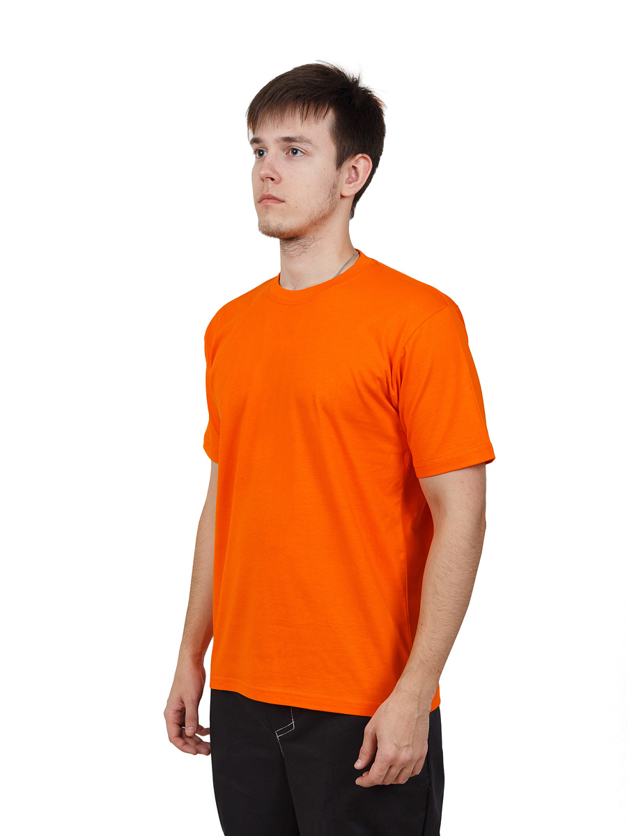 картинка Футболка мужская х/б (цвет оранжевый)