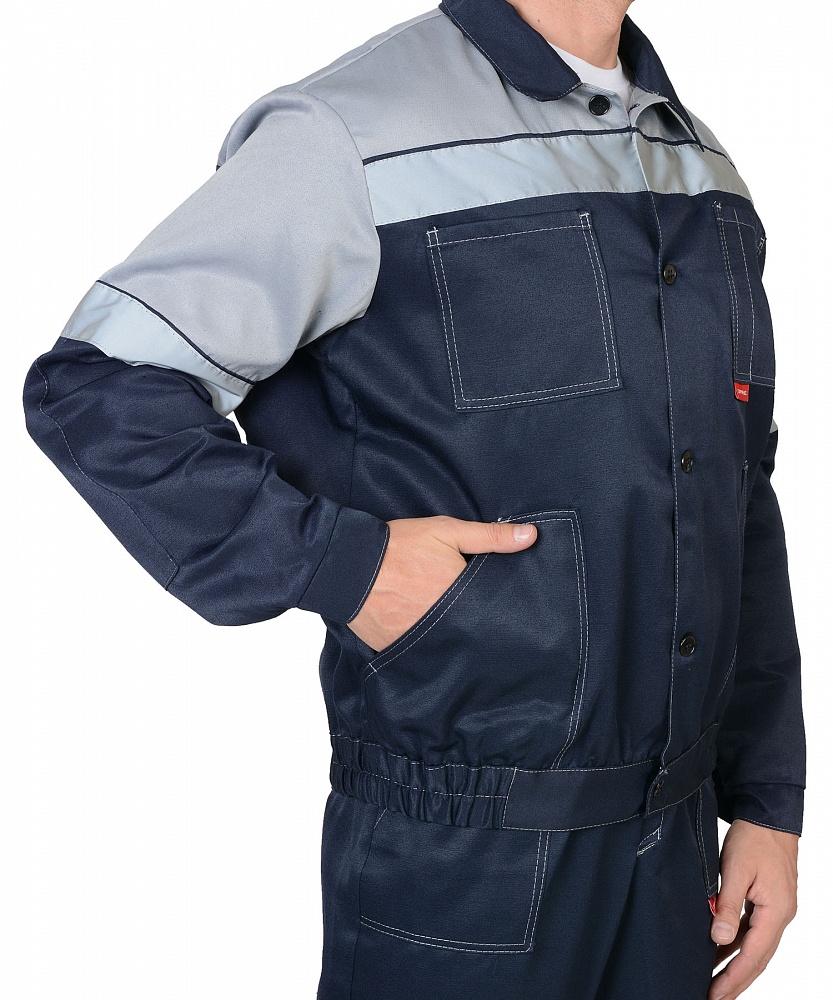 картинка Костюм ЛЕГИОНЕР-С, куртка-п/к (тк. смесовая) синий/серый, СОП 50мм