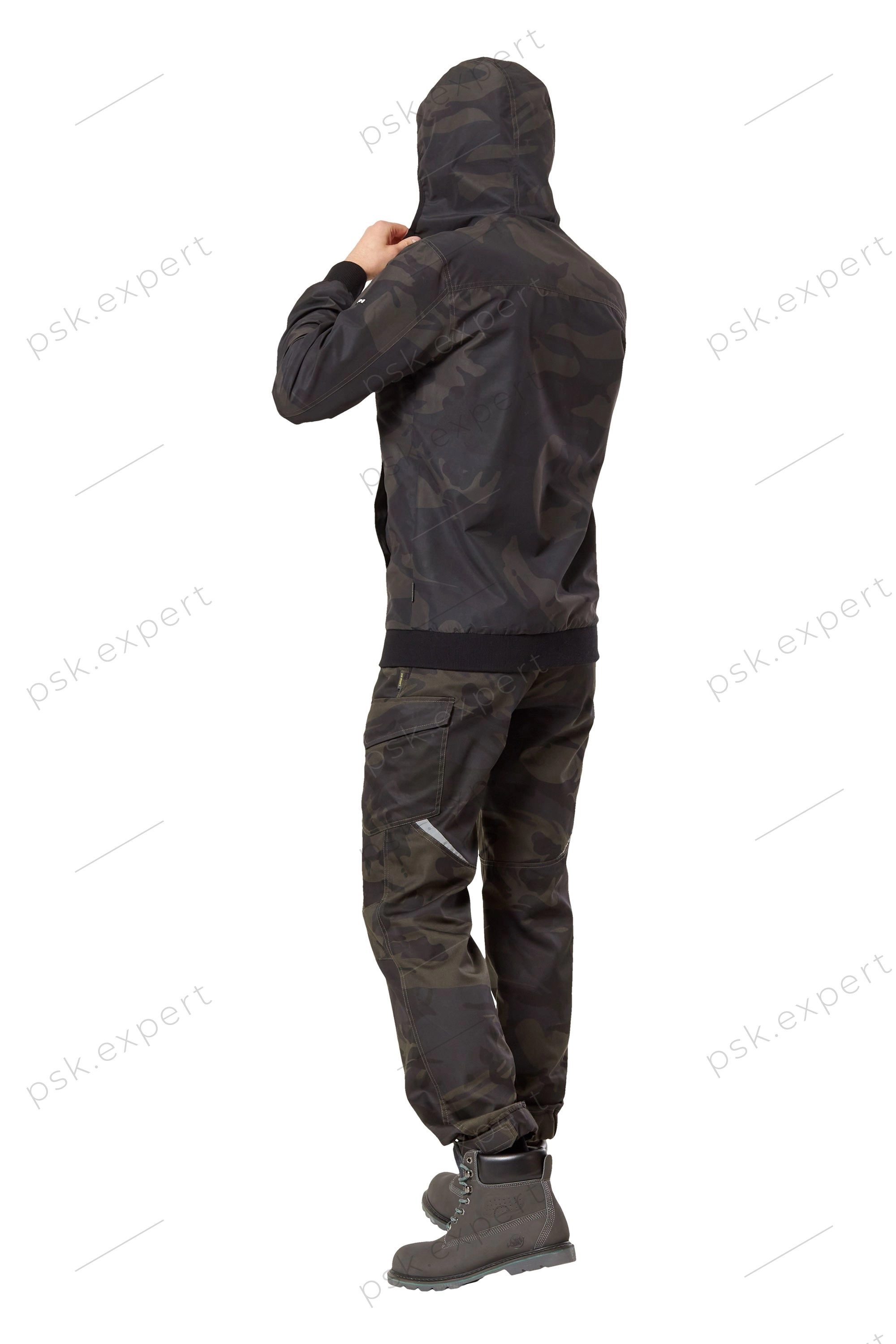 картинка Куртка АКСЕЛЬ ветровка КМФ хаки/черн.