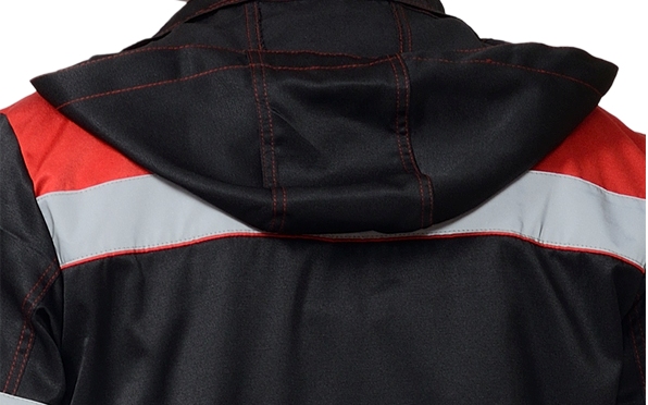 картинка Костюм ТИТАН-С, куртка-п/к черный/красный, СОП 50мм