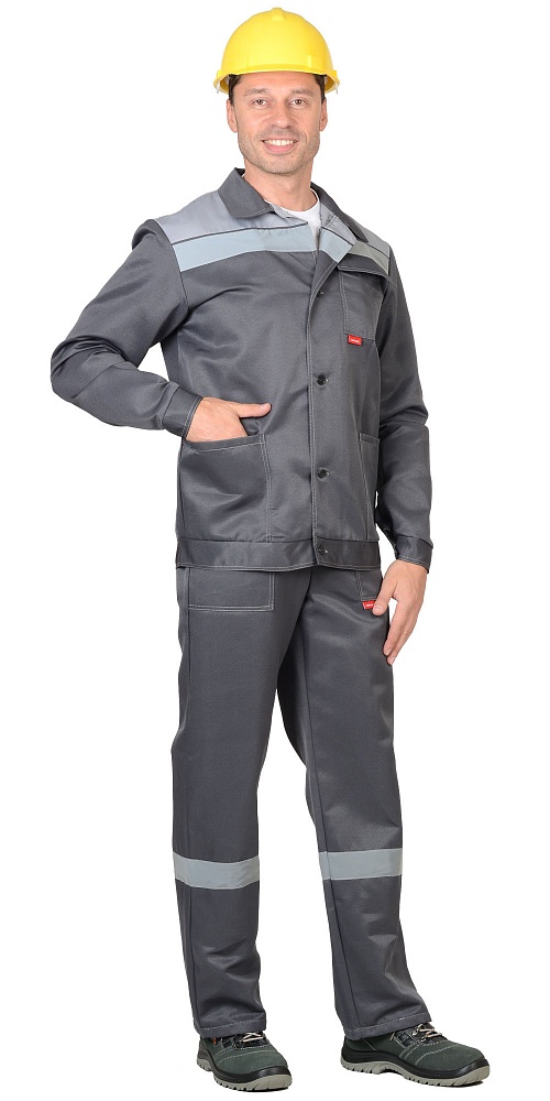 картинка Костюм СИТИ-С, куртка-п/к (тк. смесовая) серый, СОП 50мм