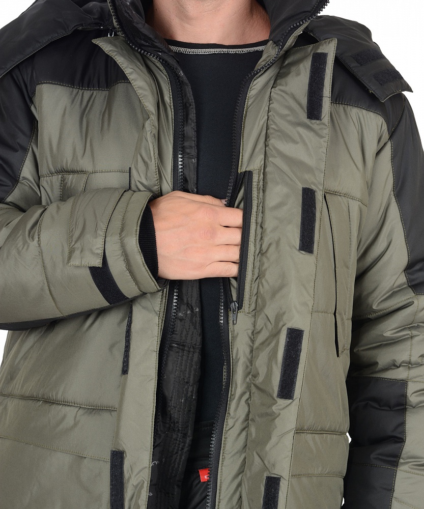 картинка Костюм зимний ЕВРОПА-С куртка-брюки, олив./черн.