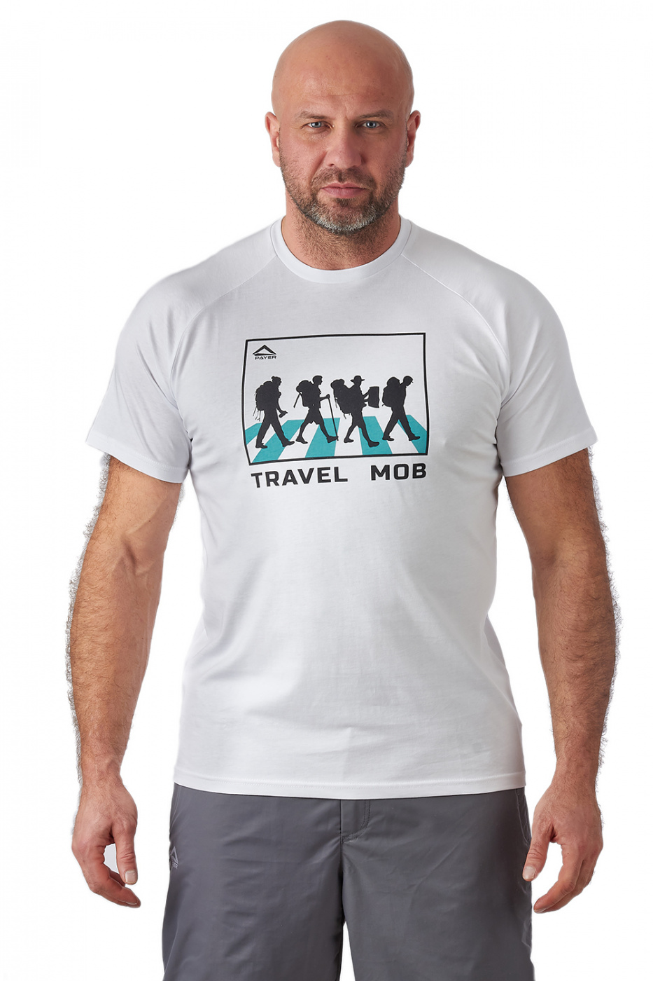 картинка Футболка PAYER Travel Mob (Трэвел моб) (хлопок, белый)