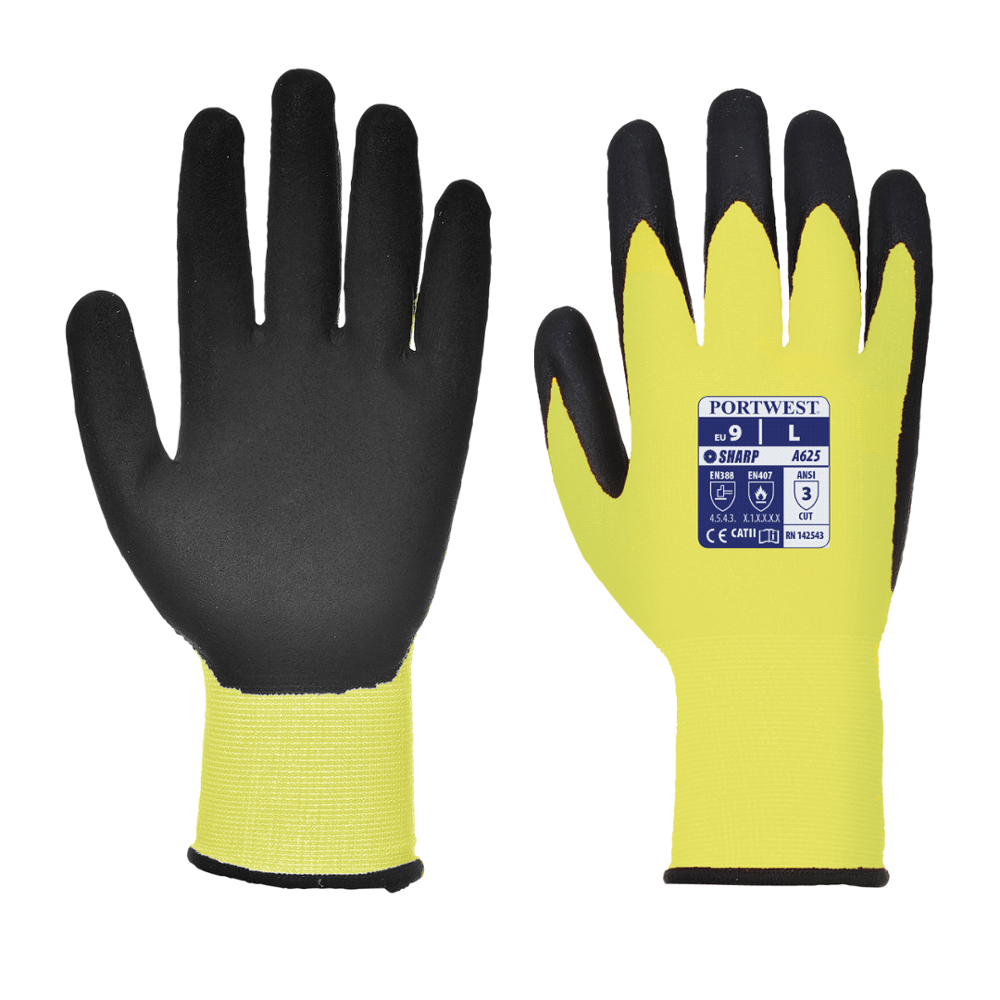 картинка Portwest A625, Светоотражающие перчатки от порезов и истирания с защитой от контактного тепла, 5 уровень