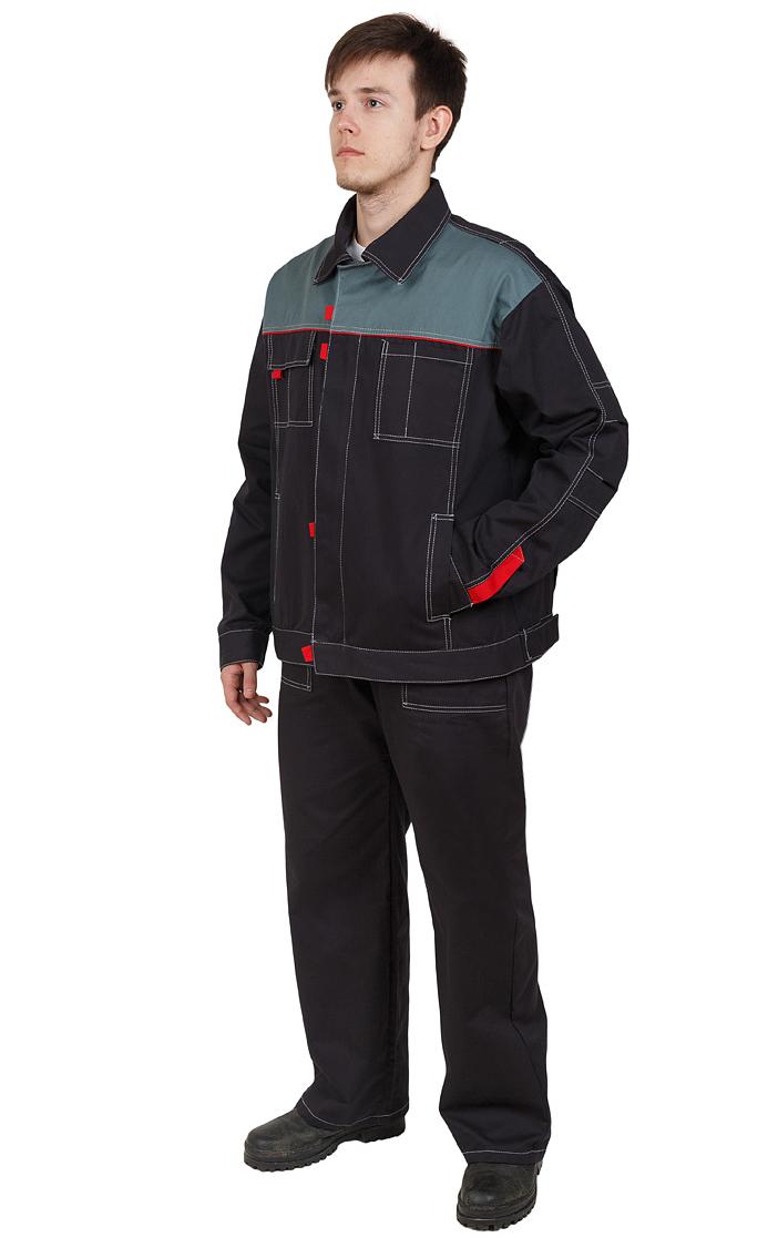 картинка Костюм ФАВОРИТ-КОМФОРТ куртка-брюки, цв. серый с серым, тк. 100%-х/б
