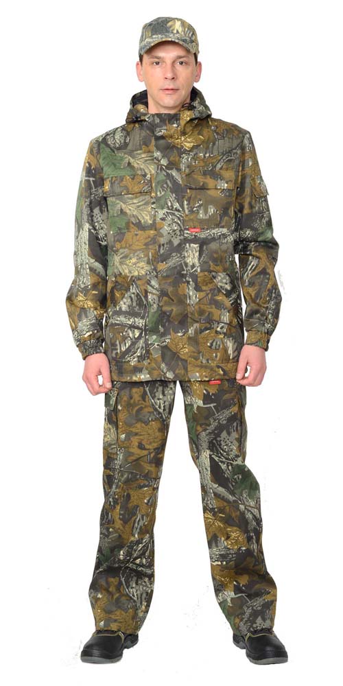 картинка Костюм ГОРИЗОНТ куртка-брюки (тк. Кроун 230) КМФ Темный лес