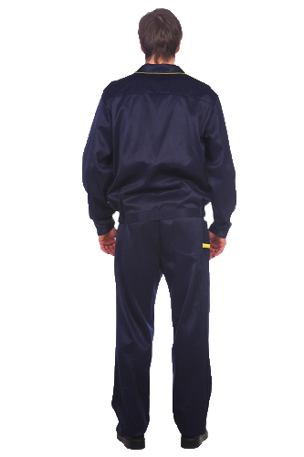 картинка Костюм ДОКЕР-1 куртка-брюки (тк.Грета), т.синий/лим.