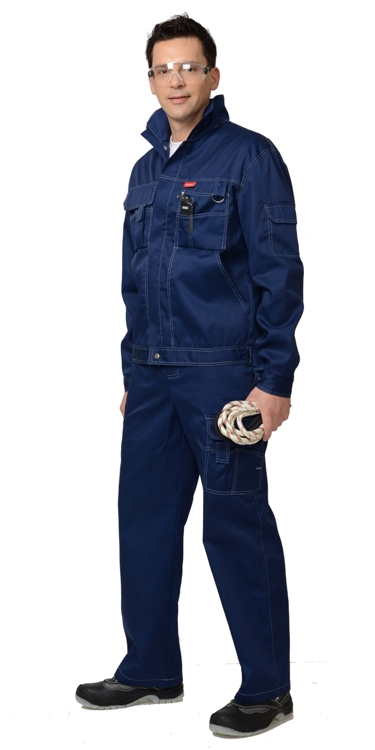 картинка Костюм ПЛУТОН-С куртка-брюки (тк. смесовая) т.синий