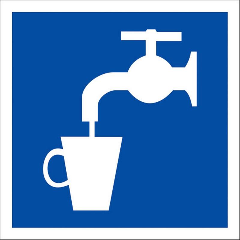 картинка Знак безопасности Питьевая вода D02 (200х200 мм, пленка ПВХ)