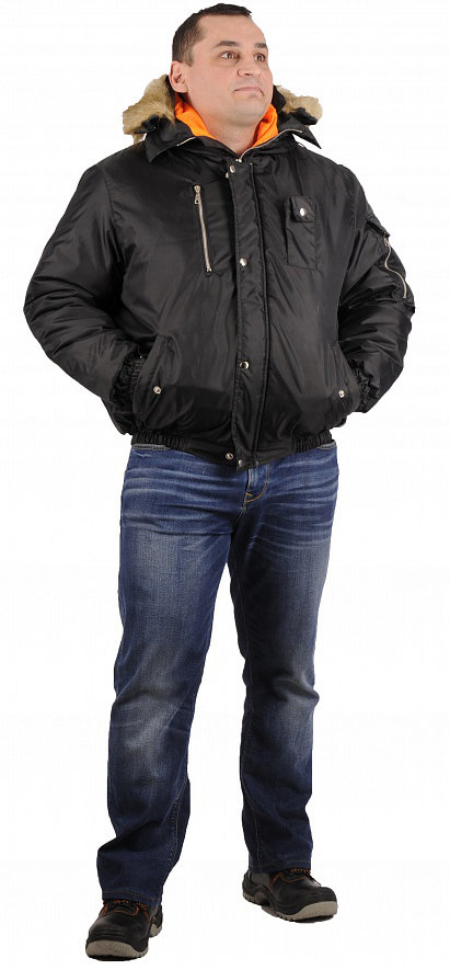 картинка Куртка зимняя АЛЯСКА укороченная (Оксфорд) черный