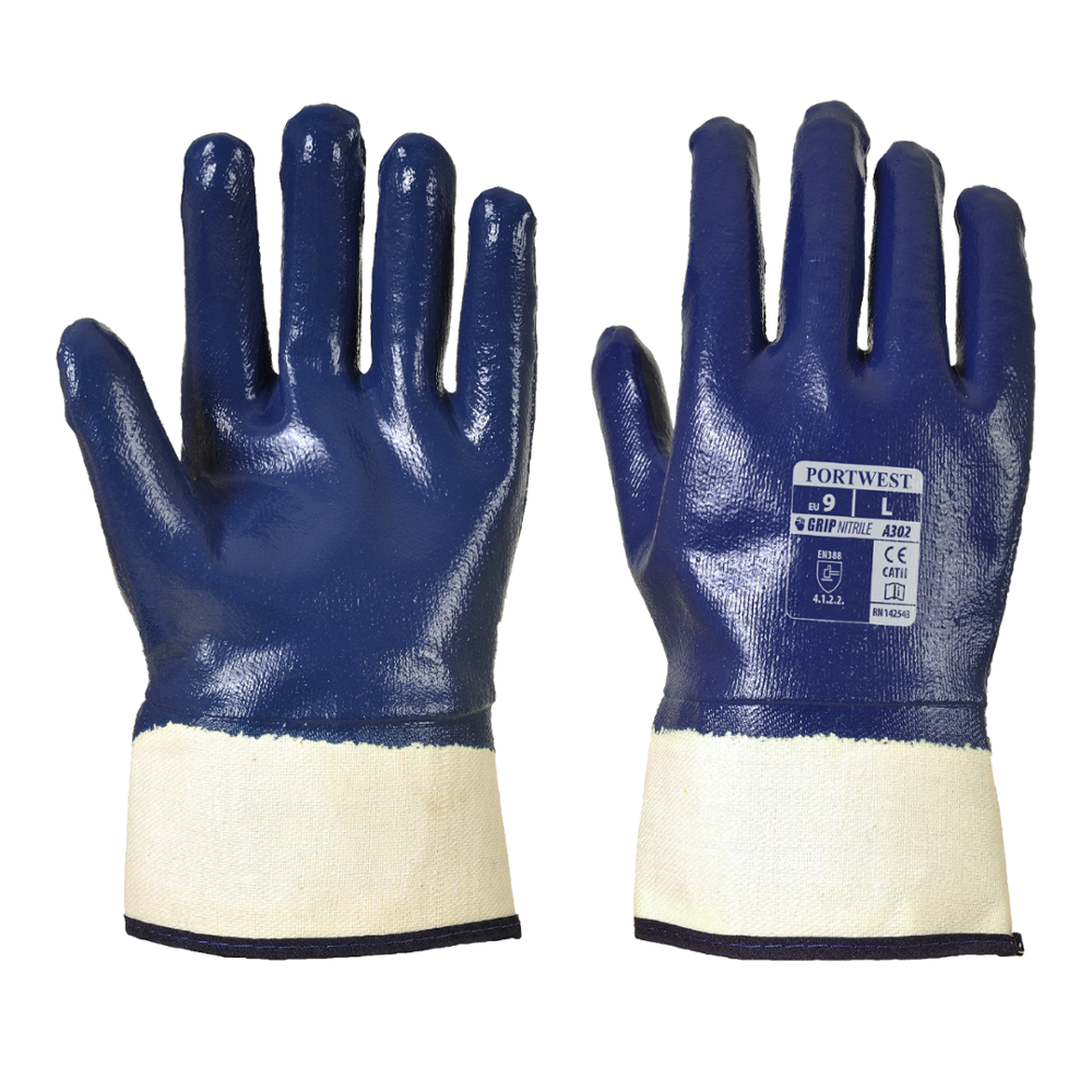 картинка Portwest A302, Полностью облитые нитриловые перчатки с манжетами