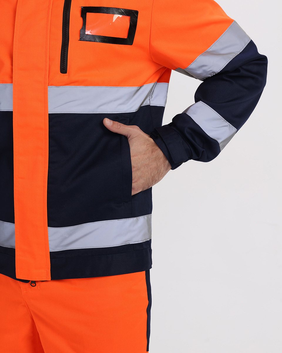 картинка Костюм сигнальный ProfLine Specialist-1 (тк.Смесовая,240) брюки, оранжевый/т.синий